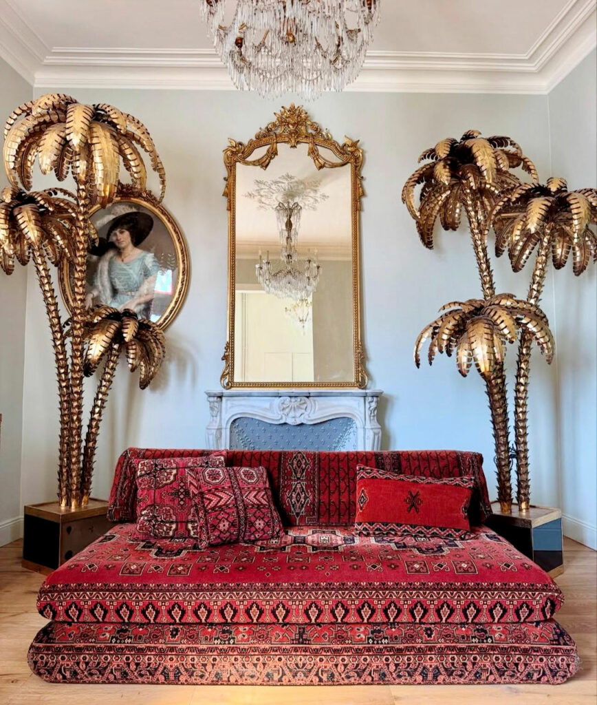 Letto con palme